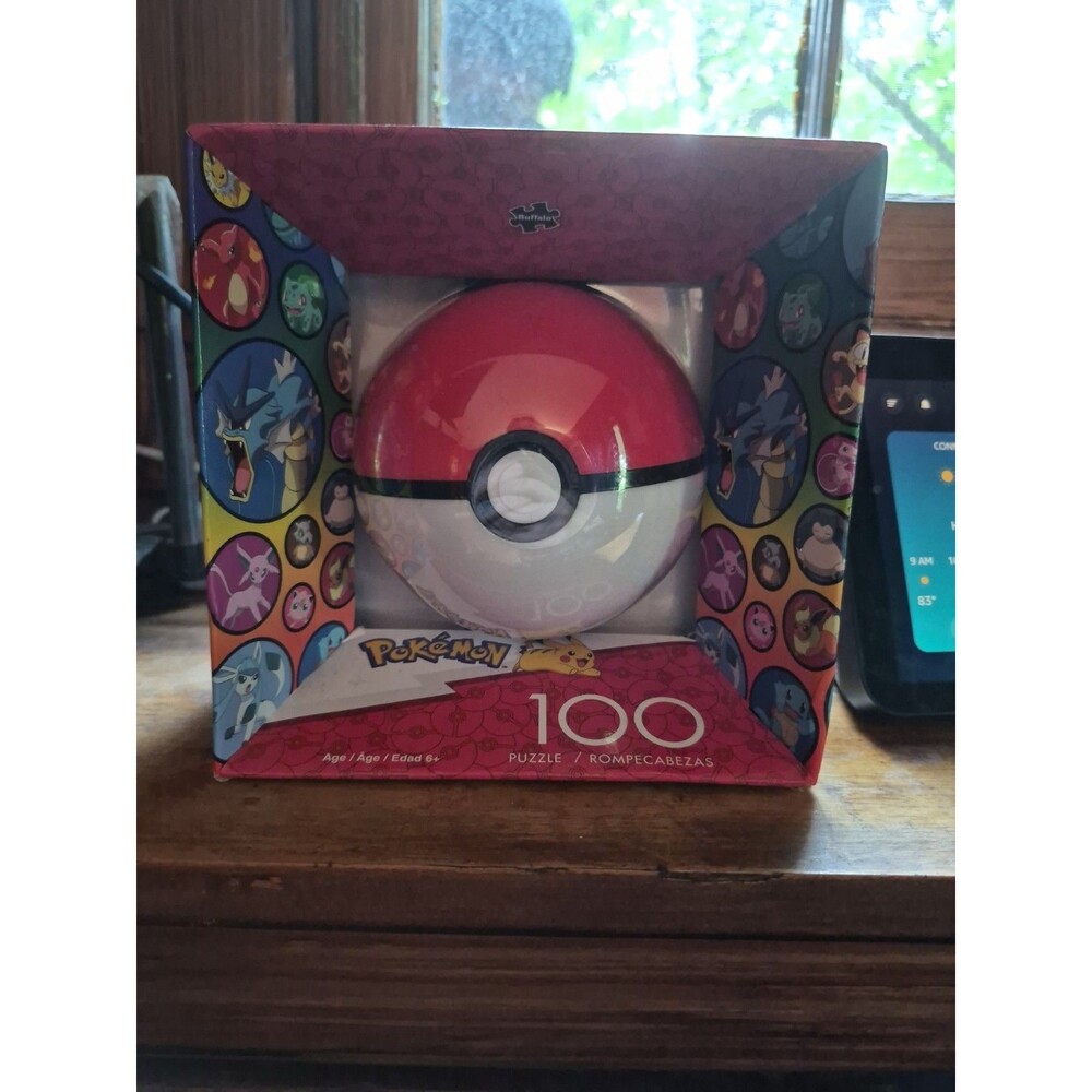 Pikachu + Eevee Pokemon Poke Ball 100 Piece Puzzle Nintendo Buffalo Games